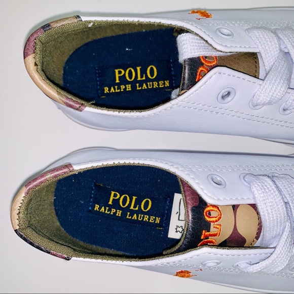 New Polo Ralph Lauren Boy’s White with Camo Sz 13 - Picture 3 of 8